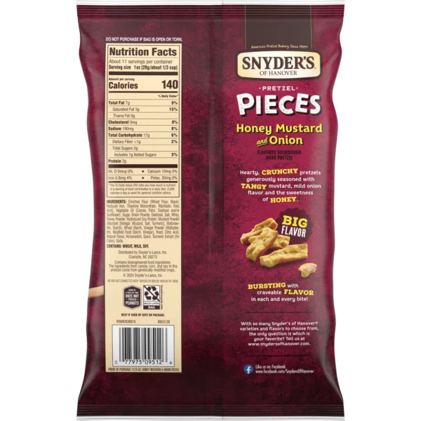 Snyder's of Hanover Honey Mustard & Onion Flavored Pretzel Pieces