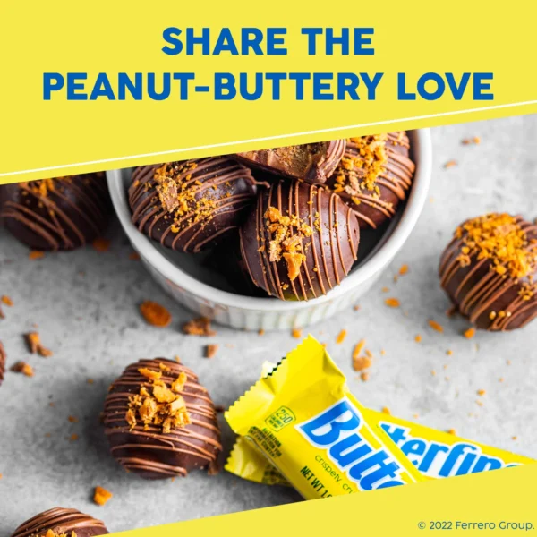 Butterfinger, Bulk 12 Count, Chocolatey, Peanut-Buttery, Fun Size Individually Wrapped Candy Bars