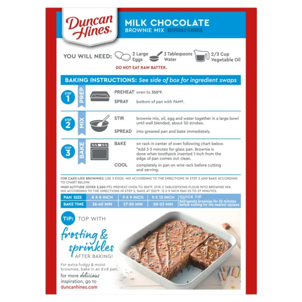 Duncan Hines Milk Chocolate Brownie Mix